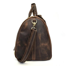 Load image into Gallery viewer, Full Grain Leather Weekender Travel Duffel Luggage Bag
