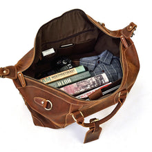 Load image into Gallery viewer, Vintage Duffle Bag Leather Weekender
