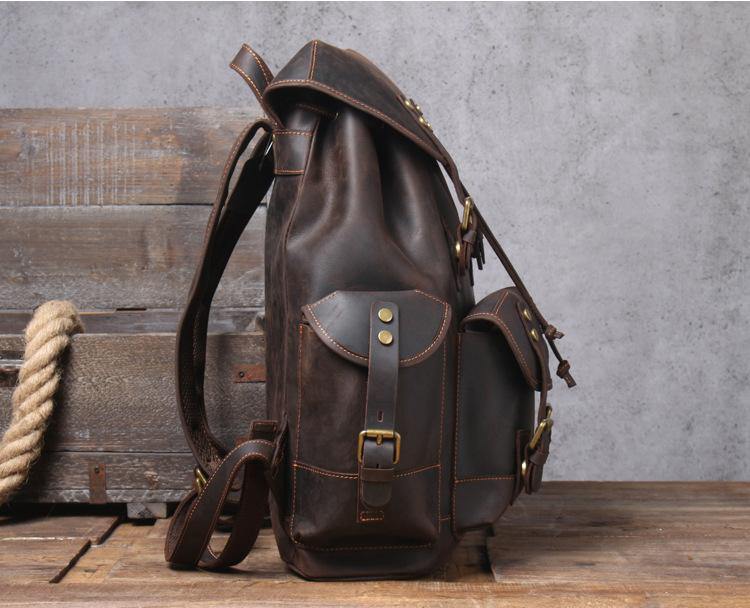 Detroit Full Grain Leather Rucksack