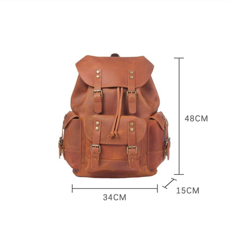 Detroit Full Grain Leather Rucksack