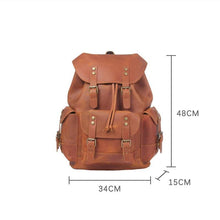 Load image into Gallery viewer, Detroit Full Grain Leather Rucksack
