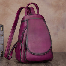 Load image into Gallery viewer, Womens Brown Dyeing Leather Backpack Purse Laptop Book Bag for Women
