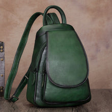 Load image into Gallery viewer, Womens Brown Dyeing Leather Backpack Purse Laptop Book Bag for Women

