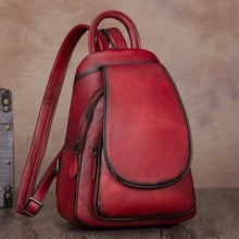 Load image into Gallery viewer, Womens Brown Dyeing Leather Backpack Purse Laptop Book Bag for Women
