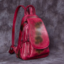 Load image into Gallery viewer, Womens Brown Dyeing Leather Backpack Purse Laptop Book Bag for Women
