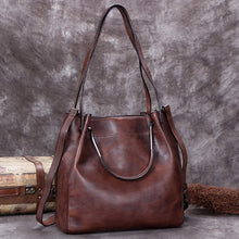 Load image into Gallery viewer, Casual Women Bucket Bag Leather Tote Bag Handbags Shoulder Bag for Women
