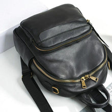 Load image into Gallery viewer, Handmade Ladies Leather Backpack Purse Small Rucksack Cross shoulder bag For Women
