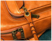 Load image into Gallery viewer, Handmade Ladies Leather Backpack Purse Small Rucksack Cross shoulder bag For Women
