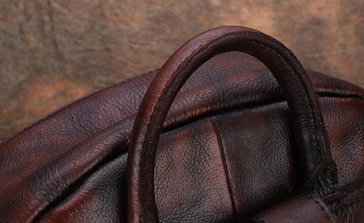 Handmade Ladies Leather Laptop Backpack Purse Women's Leather Rucksack For Women