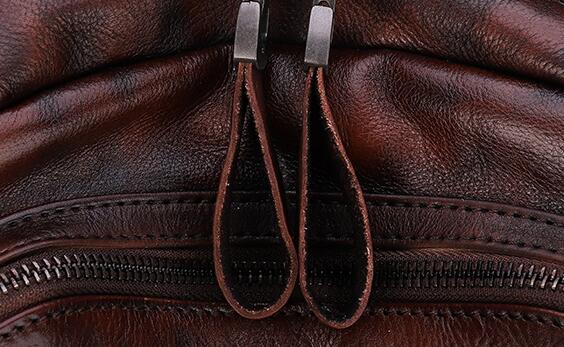 Handmade Ladies Leather Laptop Backpack Purse Women's Leather Rucksack For Women