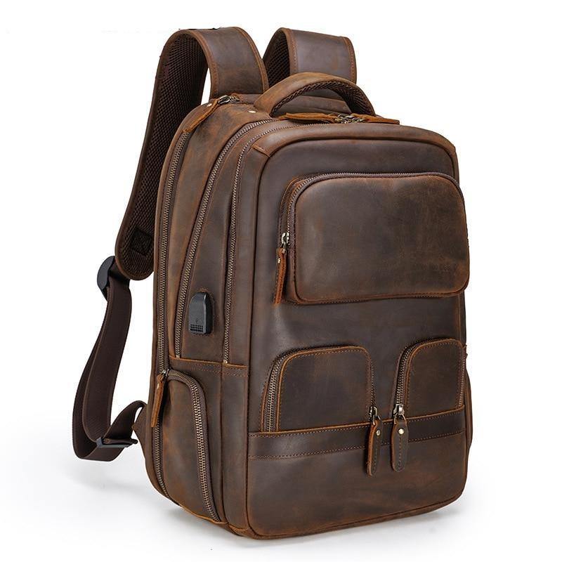Houston Full Grain Leather Backpack