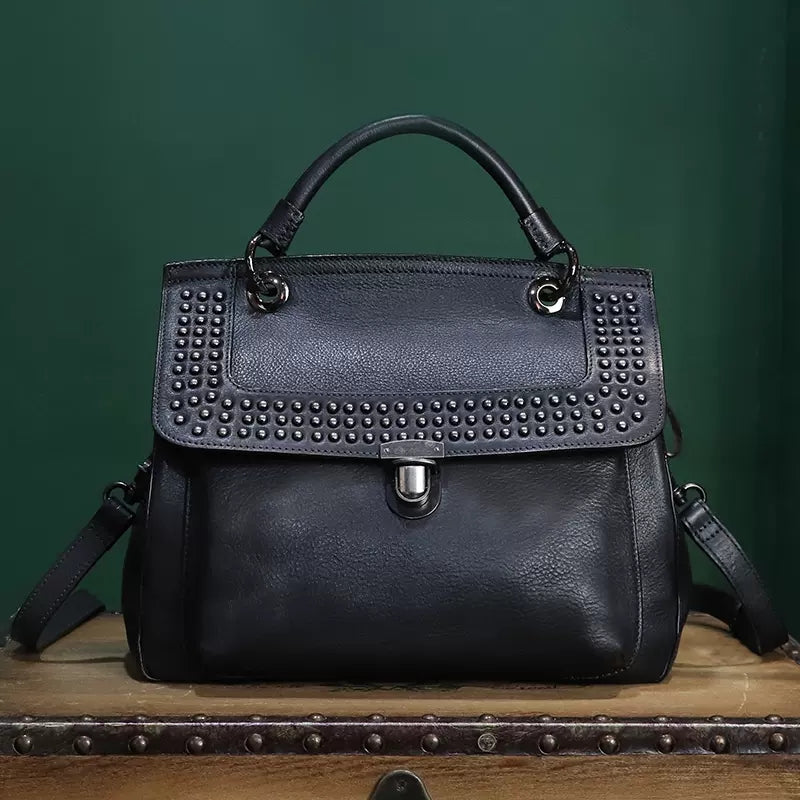 Womens Everyday Handbag Brown Leather Crossbody Bag