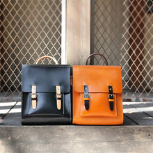 Load image into Gallery viewer, Ladies Square Genuine Leather Backpack Bag Purse Vintage Backpack for Women
