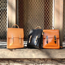 Load image into Gallery viewer, Ladies Square Genuine Leather Backpack Bag Purse Vintage Backpack for Women

