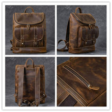 Load image into Gallery viewer, Boston Full Grain Leather Backpack
