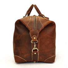 Load image into Gallery viewer, Vintage Duffle Bag Leather Weekender
