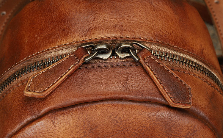 Cute Womens Mini  Brown Small Leather Backpack Bag Purses for Women