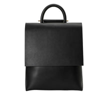 Load image into Gallery viewer, Minimalist Womens Square Leather Zip Backpack Purse Rucksack for Women
