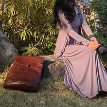 Load image into Gallery viewer, Simple Coffee Leather Backpack for Women
