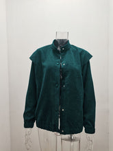 Load image into Gallery viewer, Corduroy Ruffle Sleeve Button Front Jacket
