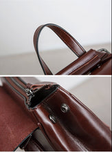 Load image into Gallery viewer, Coffee Handmade Leather Backpack
