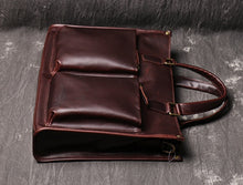 Load image into Gallery viewer, Leather Briefcase Vintage Leather Messenger Bag
