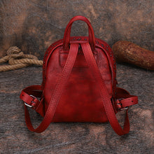Load image into Gallery viewer, Small Rivets Leather Backpack Purse for Women
