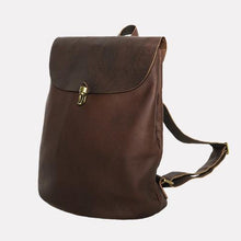Load image into Gallery viewer, Simple Coffee Leather Backpack for Women
