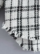 Load image into Gallery viewer, Fashion Single Breasted Tweed Plaid Jacket
