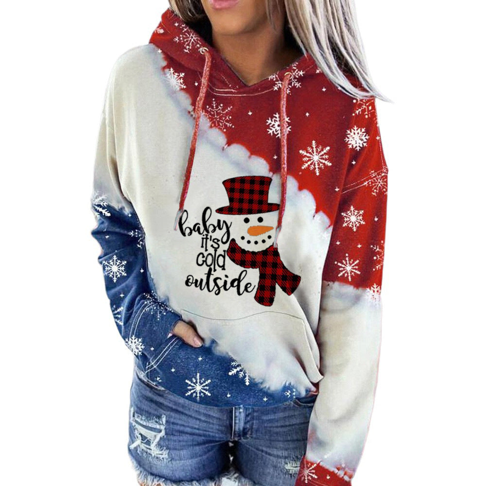 Snowman Print  Hoodie