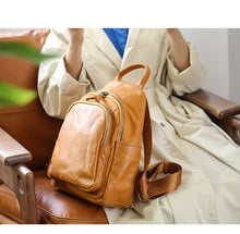 Load image into Gallery viewer, Classic Vintage Ladies Leather Rucksack Stylish Backpacks For Women
