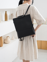 Load image into Gallery viewer, Black Leather Backpack Women
