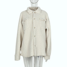 Load image into Gallery viewer, Beige Collar Buttons Down Outerwear
