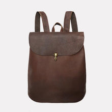 Load image into Gallery viewer, Simple Coffee Leather Backpack for Women
