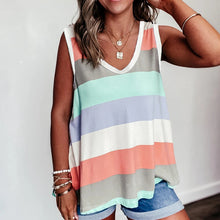 Load image into Gallery viewer, Stripped V-neck Tank Top
