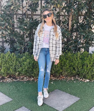 Load image into Gallery viewer, Fashion Single Breasted Tweed Plaid Jacket

