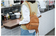 Load image into Gallery viewer, Black Mini Leather Backpack Ladies Bag For Women
