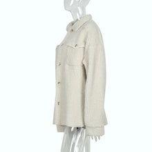 Load image into Gallery viewer, Beige Collar Buttons Down Outerwear
