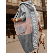 Load image into Gallery viewer, Grey and Pink Pockets Long Cardigan
