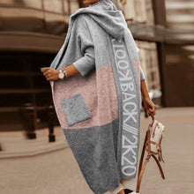 Load image into Gallery viewer, Grey and Pink Pockets Long Cardigan
