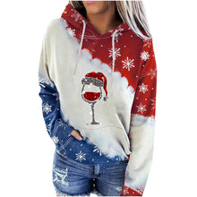 Load image into Gallery viewer, Snowflake Santa Hat Glass Hoodie

