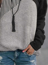 Load image into Gallery viewer, Stripped Color Block Long Sleeve Sweatshirt
