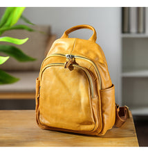 Load image into Gallery viewer, Classic Vintage Ladies Leather Rucksack Stylish Backpacks For Women
