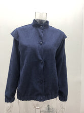 Load image into Gallery viewer, Corduroy Ruffle Sleeve Button Front Jacket
