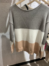 Load image into Gallery viewer, Hollow Out Neck Color Block Sweater
