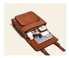 Load image into Gallery viewer, Brown Leather Backpack for Women
