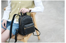 Load image into Gallery viewer, Black Mini Leather Backpack Ladies Bag For Women

