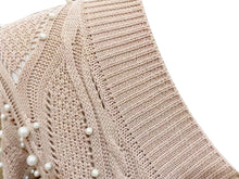 Load image into Gallery viewer, Beaded Long Sleeve Cable Knit Sweater
