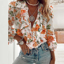 Load image into Gallery viewer, White Floral Print Blouse
