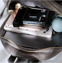 Load image into Gallery viewer, Small Leather Backpack Ladies Leather Rucksack for Women
